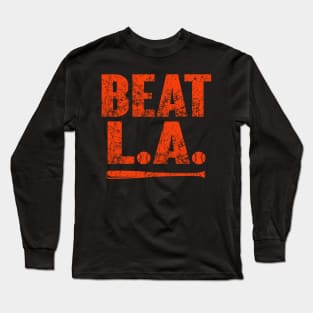 San Francisco Beat LA Baseball Vintage Long Sleeve T-Shirt